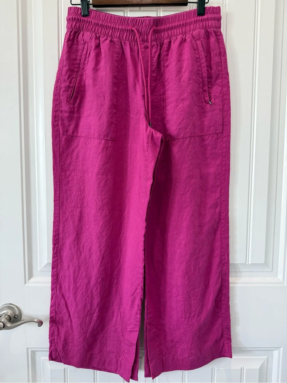 Bundle Lot of 2 pairs Athleta Women's Retreat Linen Wide Leg Pants Small Petite
